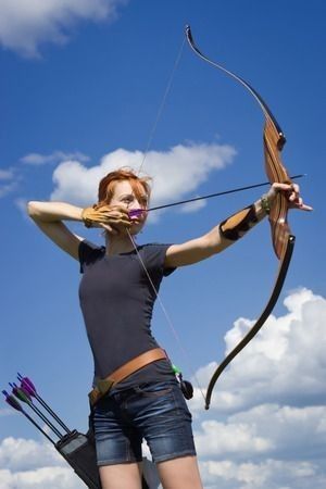 Female Archer Reference, Archery Field, Archer Pose, Field Archery, Archery Poses, Woman Archer, Archery Women, Summer Field, Action Pose Reference