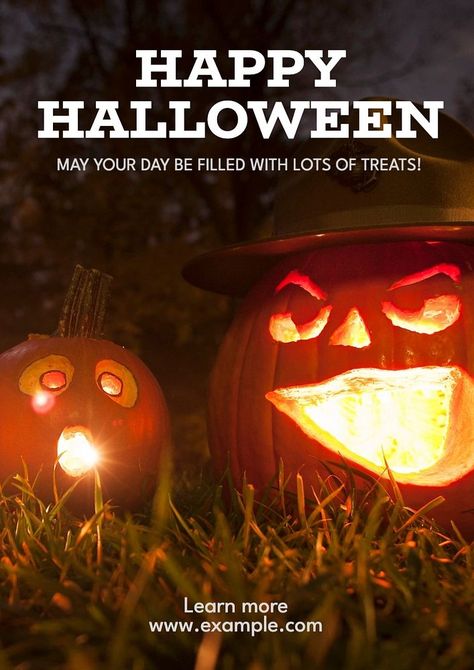 Happy Halloween poster template | premium image by rawpixel.com / Aom W. Halloween Poster Design Ideas, Halloween Ads Design, Halloween Templates Instagram, Halloween Promotion Design, Happy Halloween Poster Design, About Halloween, Halloween Autumn, Awesome Designs, Halloween Poster