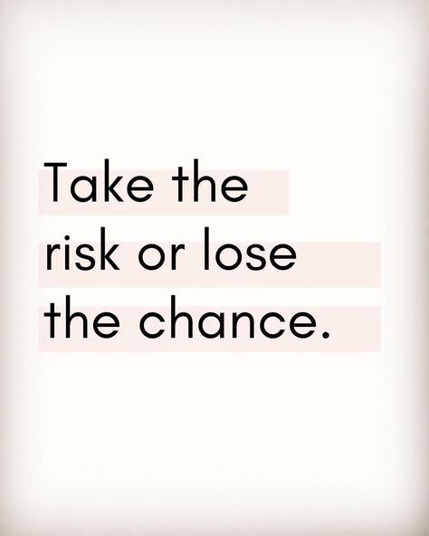 #thursdaythoughts #taketheriskorlosethechance 💫 We are faced with so many things in our life that we back away from. How many things have you passed up, not acted on, ignored, because you were scared of taking the risk? Here’s to taking more risks (the right way) and living life to the fullest. #dowhatmakesyouhappy #followyourpassion #findyourbliss #loveyourself and always #begoodtoyourself #taketherisk #motivation #inspiration #thingsworthsaying Living Life To The Fullest, We Back, What Makes You Happy, Living Life, Motivation Inspiration, Our Life, How Many, Acting, Love You