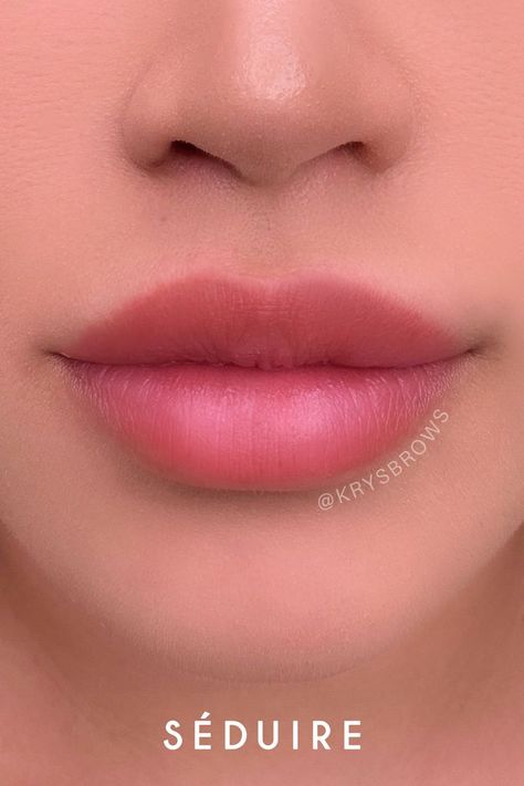 A close-up photo of a client's lips. They have just received lip blush, so their lips are a cool shade of pink that is an even color throughout. Overlined Lips, Natural Pink Lips, Black Hair Green Eyes, Heart Shaped Lips, Korean Lips, Lips Photo, Color Healing, Lip Blush, Cool Ear Piercings