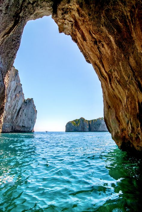 blue grotto on Capri, one of Italy's most beautiful towns Italy Islands, Italian Islands, Capri Italia, Best Places In Italy, Magical Transformation, Collage Pics, Blue Grotto, Capri Island, Places In Italy