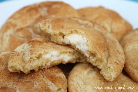 Cream Cheese Filled Snickerdoodles Good Seasonings Italian Dressing, Stuffed Snickerdoodles, Good Pasta, Snickerdoodle Recipe, Best Cookies Ever, Turkey Pepperoni, Asiago Cheese, Filled Cookies, Cheese Stuffed