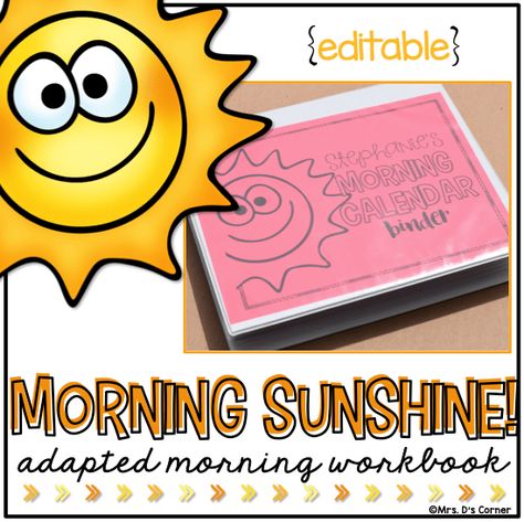 Morning Adapted Work Binder | Interactive Binder for Kids - Mrs. D's Corner Sequencing Words, Work Notebook, Work Binder, Counting By 5's, Interactive Calendar, Calendar Notebook, Mrs Hudson, Calendar Time, Basic Math Skills