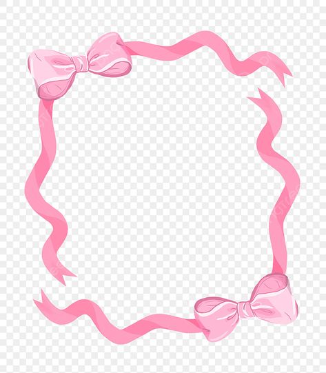 Bow Border, Marco Png, Paw Decorations, Border Illustration, Marco Vintage, Text Borders, Pink Camera, Bow Vector, Camera Drawing