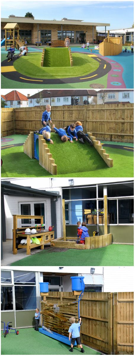 Kindergarten Playground, Eyfs Outdoor, Eyfs Outdoor Area, Preschool Playground, Indoor Play Area, Outdoor Learning Spaces, Outdoor Play Spaces, Outdoor Play Areas, School Playground