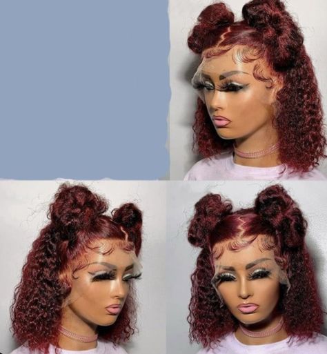 Two Chinese Buns Hairstyle Black, 2 Braids Hairstyles, Stylish Hair Colors, Lace Wigs Styles, Hair Base, Short Box Braids Hairstyles, Real Hair Wigs, Cute Box Braids Hairstyles, Hairdos For Curly Hair