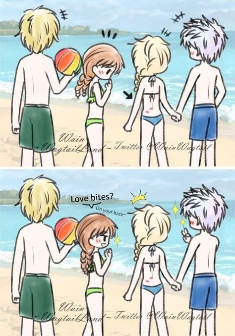 Jelsa Comics, Disney Princess Memes, Disney Princess Funny, Jack Frost And Elsa, Jack And Elsa, Cartoon Disney, Frozen Disney Movie, Disney Crossovers, Funny Disney