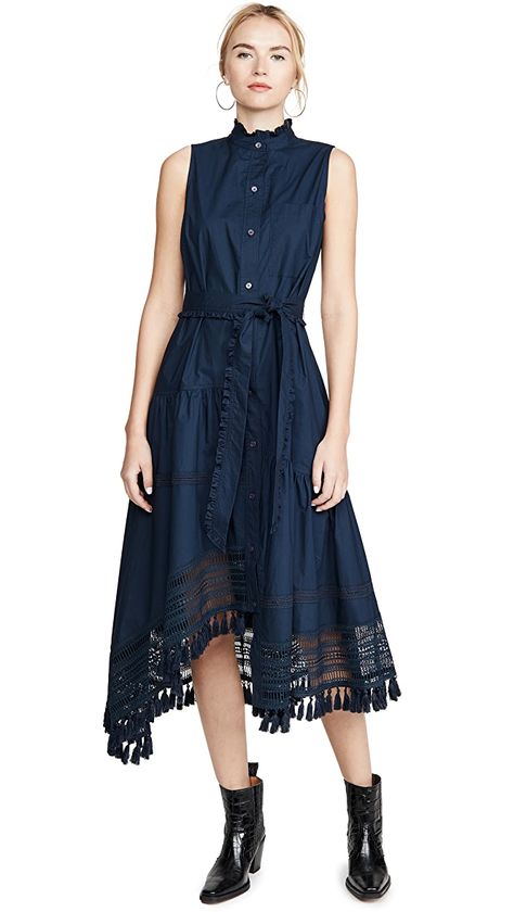 Derek Lam 10 Crosby Nerioa Dip Maxi Dress | SHOPBOP Cfda Awards, Derek Lam 10 Crosby, Ruffled Neckline, Derek Lam, Asymmetrical Design, China Fashion, Dress Fabric, World Of Fashion, Accessories Design