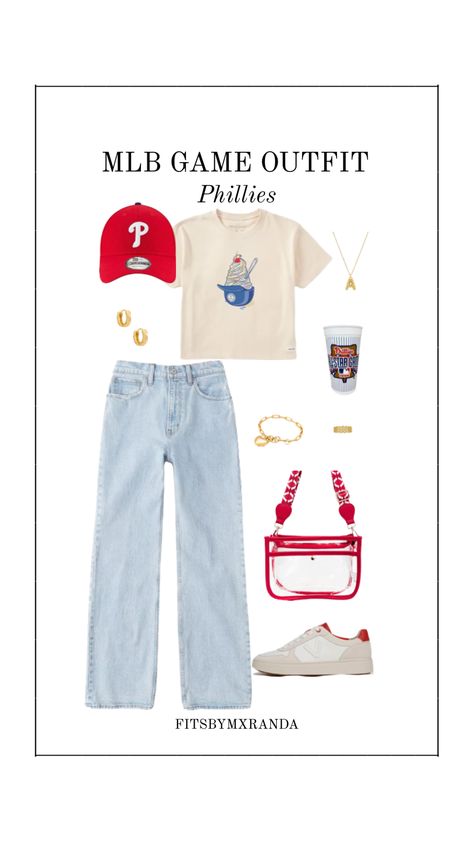 PHILLIES GAME OUTFIT | LTK IN BIO #outfitinspo #outfit #phillies Phillies Game Outfit, Phillies Game, Game Outfit, Gaming Clothes, Cute Outfits, Outfit Inspo, Clothes