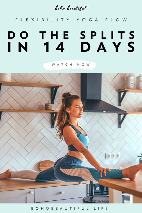 Yoga Poses For Beginners Flexibility, Yoga Bedtime, Splits Challenge, Boho Beautiful Yoga, Best Stretching Exercises, Yoga Morning, Yoga Splits, Yoga Sequence For Beginners, Flexibility Exercises