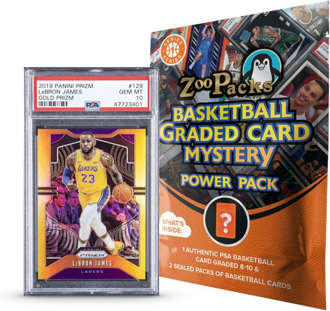 Each Pack Contains:
1 PSA Graded Basketball Card with a grade of 8 , 9 or 10
2 Sealed Packs of Basketball Cards - Packs will be Panini, Topps, Donruss, Upper Deck or Fleer ranging in years from 1982-2022
Zoo Packs makes sure you get your money's worth so you will get a HIGH Grade card. Don't worry about receiving a grade of 7 or even LOWER. It costs $30 and a wait time of a year if you wanted to get your own card graded by PSA Grade Card, Basketball Tickets, Nikola Jokic, Card Game Accessories, Joel Embiid, Giannis Antetokounmpo, Anthony Davis, James Harden, Power Pack