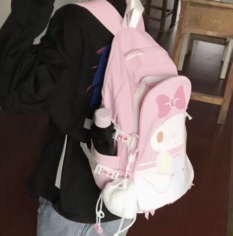 My Melody Backpack, My Melody Bag, Big School Bags, Melody Backpack, Star Student, Baby Aesthetic, Kawaii Outfits, Dream Items, Graduation Sash