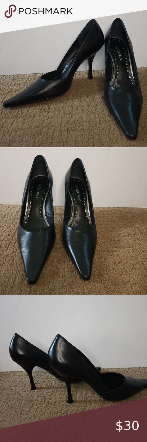 BCBGirls Black Leather  Pumps Black Leather Pumps, Leather Pumps, Black Leather, Shop My, Pumps, Best Deals, Leather, Closet, Black