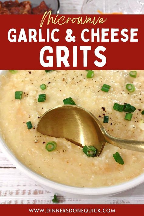 Garlic Cheese Grits Recipe, Grits Recipe Creamy, Garlic Cheese Grits, Best Shrimp And Grits Recipe, How To Cook Garlic, Cheese Grits Recipe, Quick Grits, Corn Recipes Side Dishes, How To Cook Grits