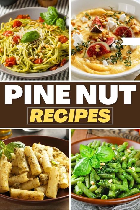 If you’re looking for a way to add some crispiness and crunchiness to your meals, check out these easy pine nut recipes. Enjoy pasta, pesto, salad, and more! Pasta Pine Nuts Recipe, Pinenut Recipes Dinners, Pine Nuts Recipes, Pasta Pesto Salad, Pine Nut Pasta, Pine Nuts Pasta, Fruitarian Diet, Nuts Recipes, Pine Nuts Salad