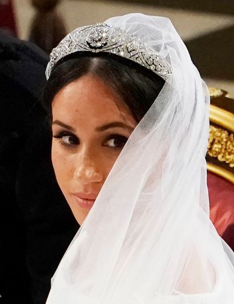 Meghan Markle in St George's Chapel at Windsor Castle during her wedding to Prince Harry.  Photo: Owen Humphreys/PA Wire Bandeau Tiara, Harry And Meghan Wedding, Harry Wedding, Prince Harry Et Meghan, Carole Middleton, Prins William, Meghan Markle Wedding, Abigail Spencer, Princess Meghan