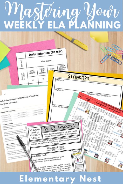 Master the art of weekly ELA planning with this comprehensive blog post! Learn the secrets to creating engaging and effective lessons, analyzing standards, crafting a pacing guide, and incorporating differentiation. Elevate your teaching game and captivate your students with our expert tips. Dive into the world of mastering weekly ELA planning today! Reading Foundational Skills, Pacing Guide, Teaching Game, Common Core Ela, Struggling Students, Digital Literacy, Foundational Skills, Unit Plan, Student Organization