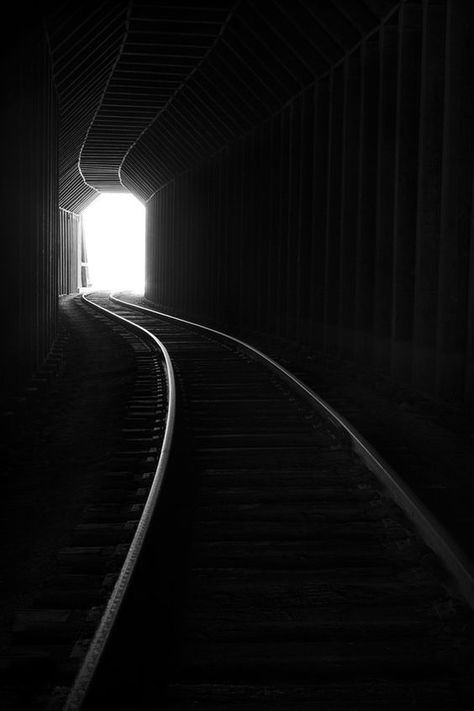 Light At The End Of A Tunnel, Light At The End Of The Tunnel Aesthetic, Light At The End Of The Tunnel Art, Light At The End Of The Tunnel, Tunnel Tattoo, Light At End Of Tunnel, Headless Angel, Negative Space Photography, Dark Tunnel