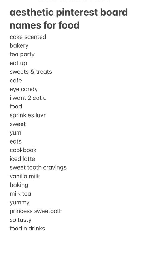 Pinterest Names Aesthetic, Random Pinterest Board Names, Pinterest Boards Names Ideas, Pinterest Name Ideas Aesthetic, Food Instagram Name Ideas, Food Blog Names Ideas Food Blog Names Ideas For Instagram, Food Names Ideas For Instagram, Food Pinterest Board Names, Instagram Highlight Names Ideas For Food