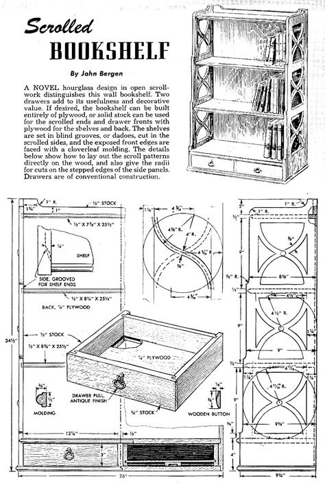 Bookshelf With Drawers, Vintage Woodworking Plans, Teardrop Camper Plans, Retro Diy, Palette Projects, Woodworking Furniture Plans, Teardrop Camper, Woodworking Supplies, Popular Mechanics