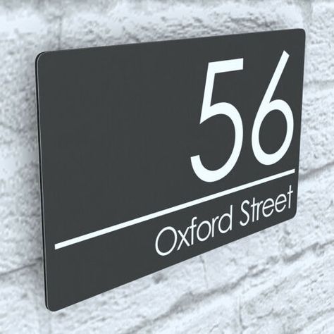 House Number Plaques, House Number Plate, House Number Plates, Personalized Signs For Home, House Name Signs, Door Plates, House Plaques, Modern House Number, House Number Plaque