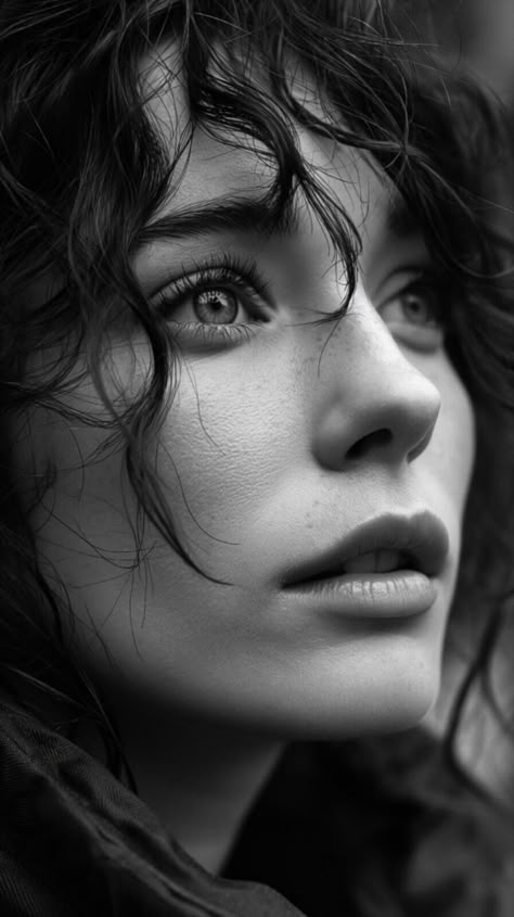 Portrait Inspiration Black And White, Black And White Photography Portraits Women Faces, Reference Photos Face Female, Black And White Portrait Photography Faces, Emotional Portrait Photography, Woman Emotion, Black And White Female Portrait, Women Portrait Photography, Woman Face Photography