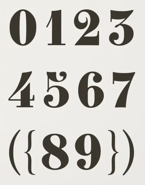 Retro Vintage Number Fonts (2022) - Graphic Pie Bujo Fonts Numbers, Numbers Style Fonts, Fonts With Numbers And Letters, Number 4 In Different Fonts, Fonts Alphabet With Numbers, Vintage Font Numbers, Fonts Numbers Design, Journal Numbers Fonts, Retro Numbers Font