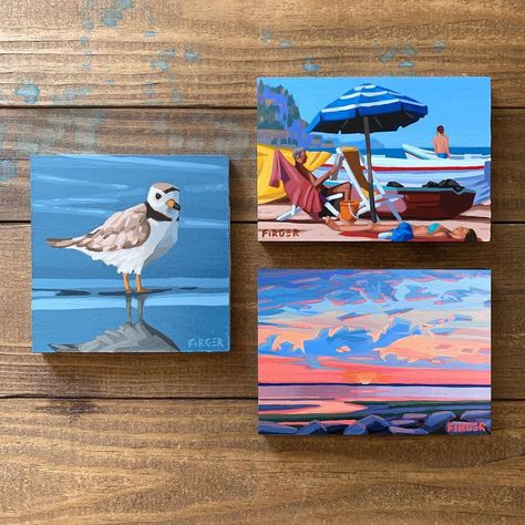 Piping Plover Art, Chris Firger, Pantone Cards, Korea Outfits, Piping Plover, Mediterranean Beach, Painting Stuff, Art 2023, Cards Art