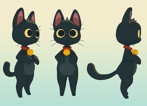 Cartoon Cat Character, Cat Turnaround, Character Design Turnaround, Cat Character Design, Cute Cat Character, Cat Modeling, Cats Standing, Animation Cat, 3d Karakter