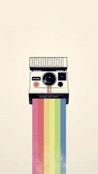 Polaroid Camera Colorful Rainbow Illustration iPhone 6 Wallpaper Iphone Wallpaper Disney, Iphone 5s Wallpaper, Iphone Wallpaper Hipster, Iphone 6 Wallpaper, Polaroid Camera, Wallpaper Ipad, Wallpaper Tumblr, Rainbow Aesthetic, Rainbow Wallpaper