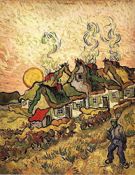 Charlie Change on Twitter: "Riassunto da https://t.co/jobE5dLjei . VvGogh ThatchedCottages in theSunshineReminiscence of theNorth,1890 . (GoodMorning ! @MMM48861381 &c) https://t.co/tshUFbyKwq" فنسنت فان جوخ, Artist Van Gogh, Vincent Willem Van Gogh, Classical Paintings, Barnes Foundation, Istoria Artei, Vincent Van Gogh Art, Vincent Van Gogh Paintings, Arte Van Gogh