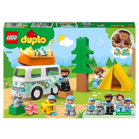 LEGO 10946 DUPLO Town Family Camping Van Adventure Car Set Van Adventure, Lego Duplo Town, Camp Memories, Lego Juniors, Camping Van, Adventure Car, Camping Party, Buy Lego, Fun Family Activities