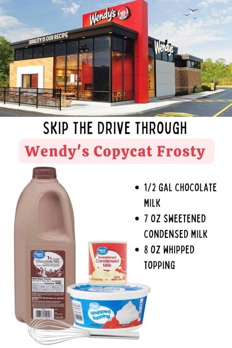 Craving a Wendy's frosty but don't want to leave the house? You are going to love this amazing copycat frosty recipe that's quick and easy to make at home. It's a creamy frozen chocolate dessert all your frosty fans will love! Vanilla Frosty Recipe, Copycat Frosty, Wendy's Frosty Recipe, Copycat Wendy's Frosty Recipe, Frosty Ice Cream, Wendys Frosty Recipe, Homemade Ice Cream Recipes Machine, Wendy's Frosty, Homemade Chocolate Ice Cream