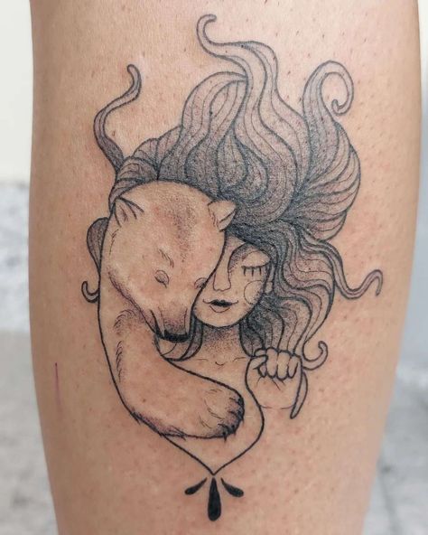 The Symbolism Behind Bear Tattoos – Self Tattoo Bear And Woman, Tattoo Ideas Brother, Bear Tattoo Ideas For Women, Brother Bear Tattoo, Her Tattoo Ideas, His And Her Tattoo, His And Her Tattoo Ideas, Tattoo Ideas Beautiful, Bear Tattoo Ideas