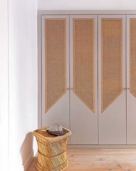 G&M Daily Interior Inspiration on Instagram: “Love how the woven cane transforms these wardrobe doors. @archilovers . . .  #saturdaystheme #wovencane #rattan #bamboo  #canewebbing…” Matilda Goad, Wardrobe Door, Wardrobe Design Bedroom, Wardrobe Doors, Wardrobe Design, Diy Door, Closet Bedroom, Closet Doors, Closet Design