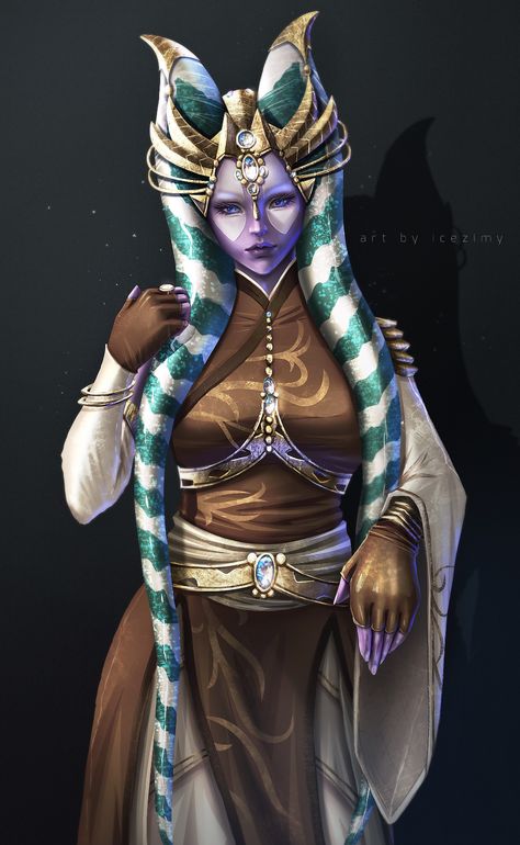 ArtStation - Jedi Master Faleem Gynta 2 - Commission, icezimy Star Wars Togruta Art, Togruta Female Oc, Twi’lek Male, Togruta Jedi, Syfy Art, Female Mandalorian, Female Jedi, Star Wars Species, Alien Species