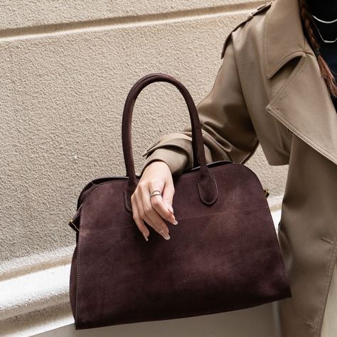 🔥Introducing the Suede Margaux15 Leather Bag 👜✨ - a perfect blend of luxury and practicality. #MargauxBag #LeatherLuxury #TimelessStyle #SuedeBag #FashionEssentials #LuxuryInEveryDetail” Margaux Bag, Gifts For My Wife, Fashion Essentials, Winter Style, Soft Suede, Gifts For Husband, Timeless Fashion, Leather Bag, Valentine Day Gifts