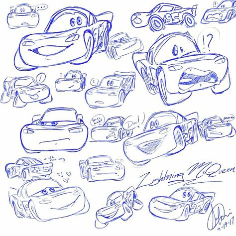 Lightning Mcqueen Doodle, Disney Cars Art, Lightning Mcqueen Sketch, Lighting Mcqueen Drawing, Cars Doodle, Lightning Mcqueen Tattoo, Mcqueen Drawing, Lightning Mcqueen Drawing, Car Doodle