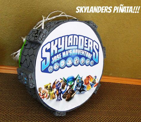 SKYLANDERS ADVENTURE PARTY | CatchMyParty.com Skylanders Birthday Party, Sky Landers, Skylanders Birthday, Monster High Birthday Party, Skylanders Party, Skylanders Trap Team, Boy Birthday Ideas, 11 Birthday, Slumber Party Games