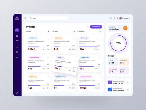 Task Management Dashboard, Task Management App, Rh Design, Landing Page Website, Ui Design Trends, Kanban Board, Mobile Web Design, Web Ui Design, Task Management