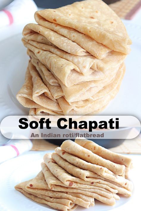 Soft Roti Recipe, Soft Chapati Recipe, Homemade Chapati, Soft Roti, Chapati Recipe, Indian Bread Recipes, Chapati Recipes, Roti Bread, Indian Breads