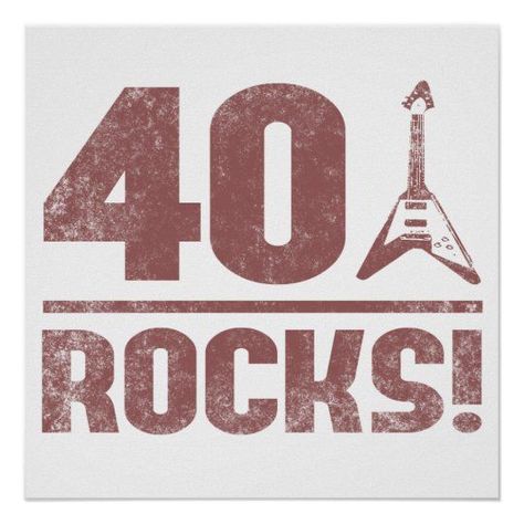 40th Birthday Rocks - Popular Zazzle Product! Best choice, tags : #invitations, #tshirt, #card, #InvitationsCard, #legging, #trending, #holiday Birthday Ideas Gifts, Birthday Rocks, 40th Birthday Ideas, 40th Party Ideas, 40th Bday Ideas, 40 Birthday, 40th Quote, 40th Birthday Cards, Happy 40th