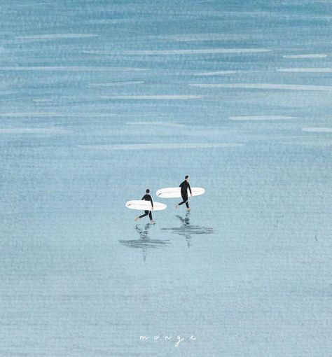 QUENTIN MONGE on Instagram: “Careless ramble ✨convoquer l’insouciance” Monge Quentin, Quentin Monge, Surfing Poster, Seaside Paintings, White Bedroom Decor, Different Kinds Of Art, Abstract Art Poster, Surf Art, Step By Step Drawing