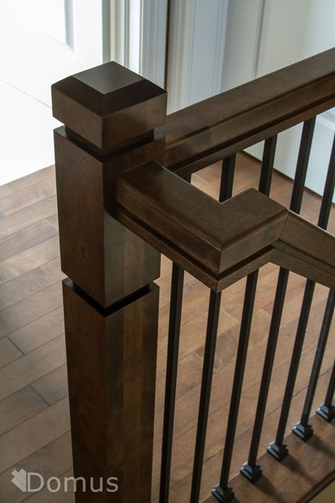 Shop - Domus Flooring and Stairs Modern Staircase Ideas, Wooden Staircase Railing, درابزين السلم, Rustic Staircase, Metal Spindles, Interior Stair Railing, Rustic Stairs, Staircase Railing Design, Handrail Design