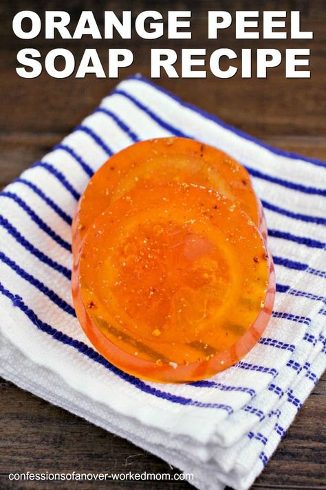 Orange Soap Recipe, Citrus Soap, Dried Orange Peel, Glycerin Soap Base, Peppermint Soap, Orange Soap, Soap Recipe, Dried Orange Slices, Melt And Pour