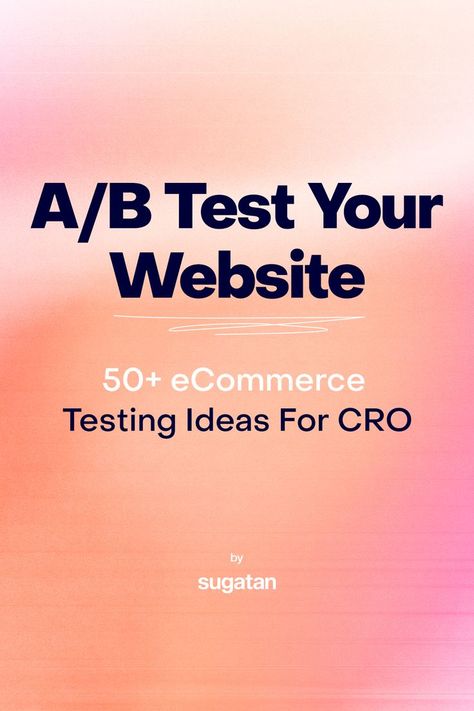 The best way to optimize your online store’s conversion rate is to run A/B tests on your eCommerce website. Get 50+ eCommerce A/B testing ideas with examples and how-to guides. #CRO #ecommerce #ABtesting Ab Testing, Conversion Rate Optimization, Ecommerce Store, Ecommerce Site, Conversion Rate, Ecommerce Website, Marketing Strategies, Marketing Strategy, Digital Marketing