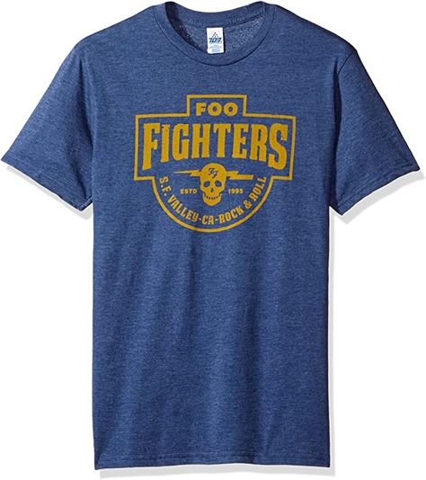 FEA Men's Foo Fighters S.F. Valley Mens T-Shirt, Heather Navy, Small: Amazon.ca: Clothing & Accessories Shirt Packaging, Advertising Board, Cars Art, Country Girl Quotes, Logo T Shirts, Skull Logo, Badass Style, Foo Fighters, Band Shirts