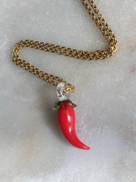 Chilli Pepper, Red Hot Chili Peppers, Red Chilli, Chili Peppers, Hot Chili, Red Hot, Glass Jewelry, Peppers, All Products