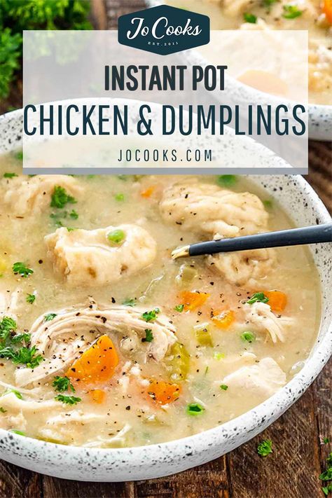 Chicken And Biscuit Dumplings, Instapot Chicken And Dumplings, Chicken And Dumplings Recipe With Biscuits, Biscuit Dumplings, Power Pressure Cooker Xl Recipes, Instant Pot Chicken And Dumplings, Turkey And Dumplings, Bisquick Chicken, Chicken Dumpling Soup