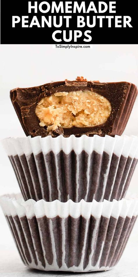 These easy Homemade Peanut Butter Cups are a delicious hard shell chocolate candy filled with a delicious peanut butter filling. Move over Reese’s, and say hello to a delicious homemade version that costs a fraction of the price. Resses Peanut Butter Cups, Hard Shell Chocolate, Shell Chocolate, Infused Recipes, Homemade Chocolates, Homemade Peanut Butter Cups, Peanut Butter Eggs, Chocolate Peanut Butter Cups, Butter Recipes